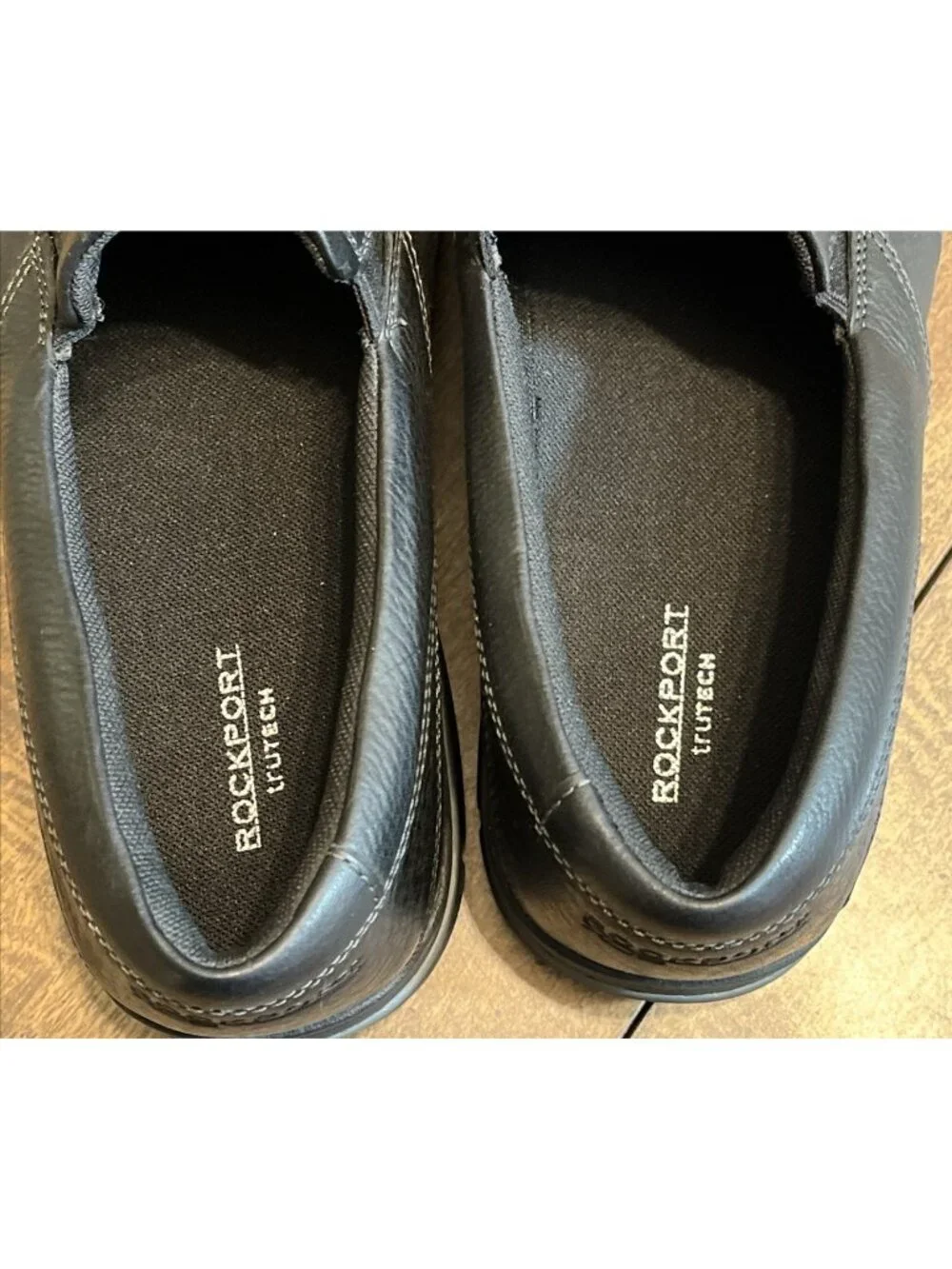 Rockport Eberdon Men's 14 Black Slip-on Loafers K71228 Leather Trutech